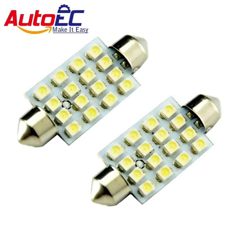 AutoEC 300X гирлянда с 16 светодиодами 1210 3528 16smd 31/36/39/41 мм, внутренсветильник лампочки, Лицензионная табличка, фотоламсветильник, белая # LK04
AutoEC 300X гирлянда с 16 светодиодами 1210 3528 16smd 31/36/39/41 мм, внутренсветильник лампочки, Лицензионная табличка, фотоламсветильник, белая # LK04