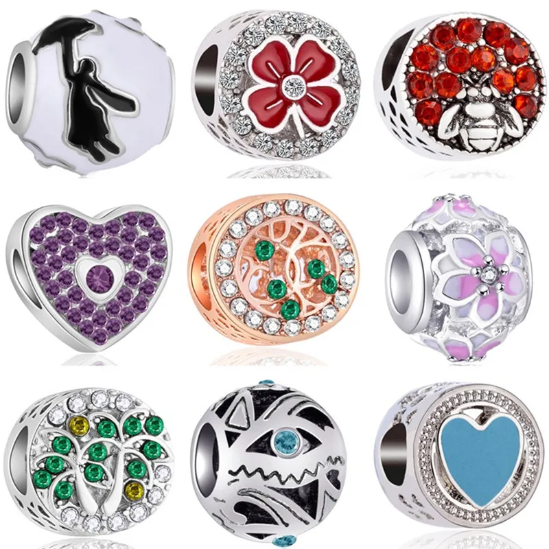 Hot Sale Crystal Tree Bee Angle Flower Leaves Shoes Dreamcather Bag Heart Beads Fit Pandora Charms for Women DIY Bijoux Jewelry
Hot Sale Crystal Tree Bee Angle Flower Leaves Shoes Dreamcather Bag Heart Beads Fit Pandora Charms for Women DIY Bijoux Jewelry