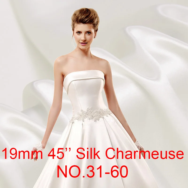 100% silk charmeuse satin 19mm 114cm(45") width solid color mulberry silk fabric 31-60
100% silk charmeuse satin 19mm 114cm(45") width solid color mulberry silk fabric 31-60