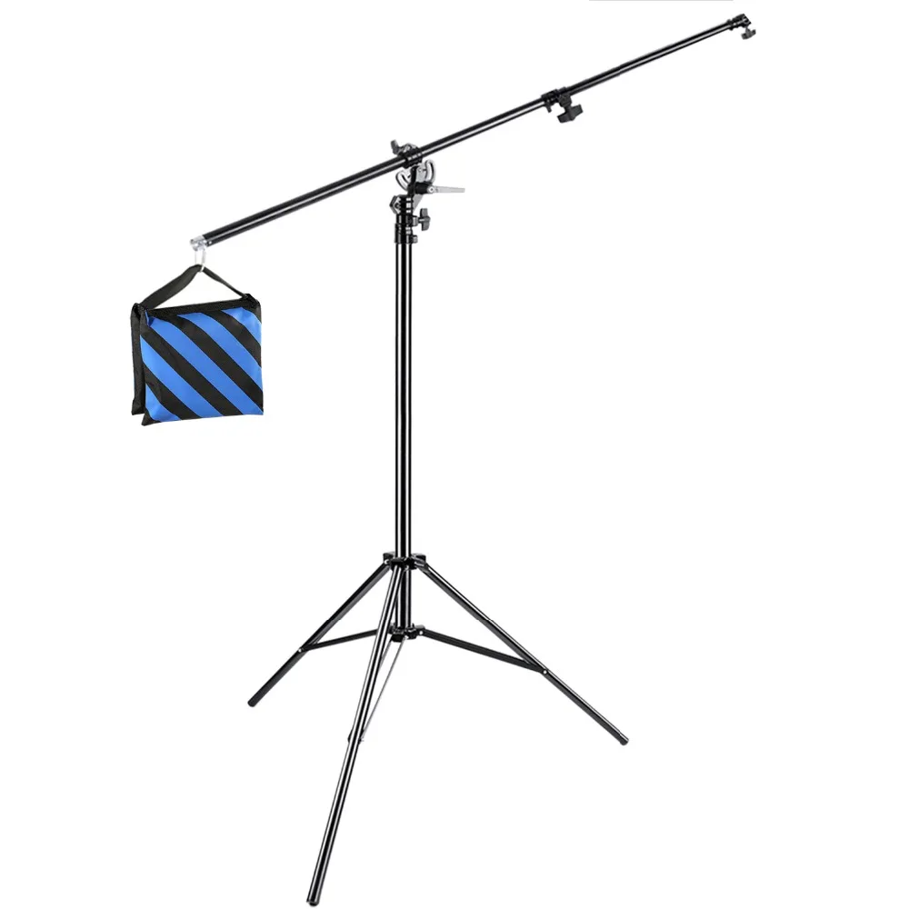 

Neewer Photo Studio 13 feet 2-in-1 Light Stand with 74.8-inch Boom Arm and Blue Sandbag for Supporting Softbox Studio Flash