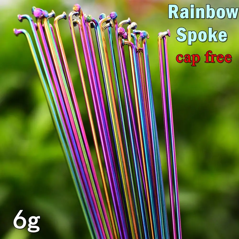 

Bicycle Spoke Wire Rainbow 26 27.5 29 Inch Mountain / Road Bike 304 Stainless Steel 14G 259/261/271/273/291/293MM Raios Rays