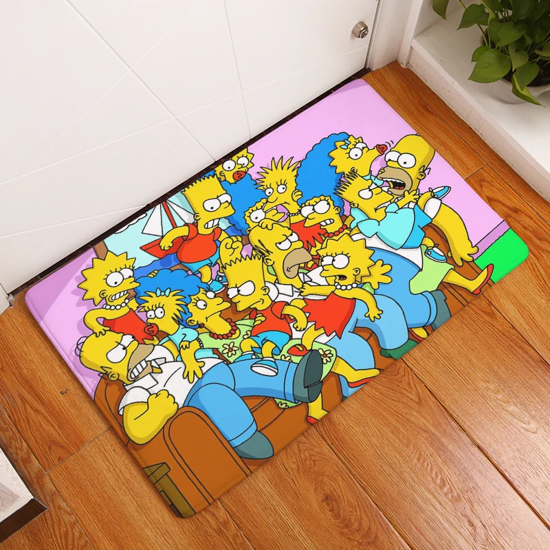 Фото Новинка 2017 коврики для ванной комнаты с принтом мультяшного персонажа Simpson