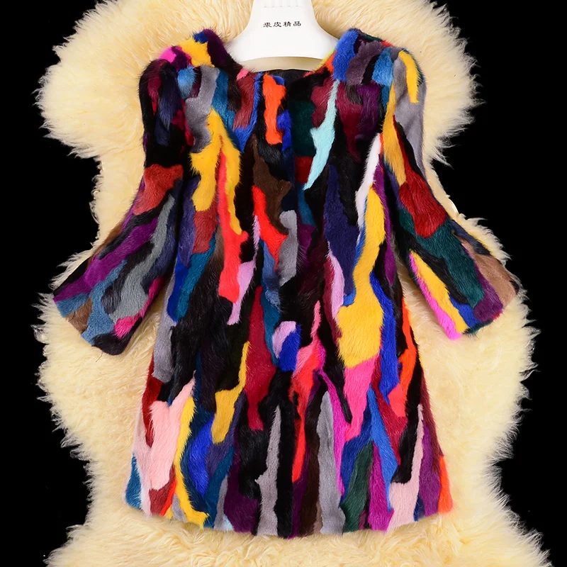 Rainbow Color Natural Mink Fur Coats Outerwear Women O neck 3/4 Sleeve Medium Length Real Fur Jackets Warm Winter Fur Jacket
Rainbow Color Natural Mink Fur Coats Outerwear Women O neck 3/4 Sleeve Medium Length Real Fur Jackets Warm Winter Fur Jacket