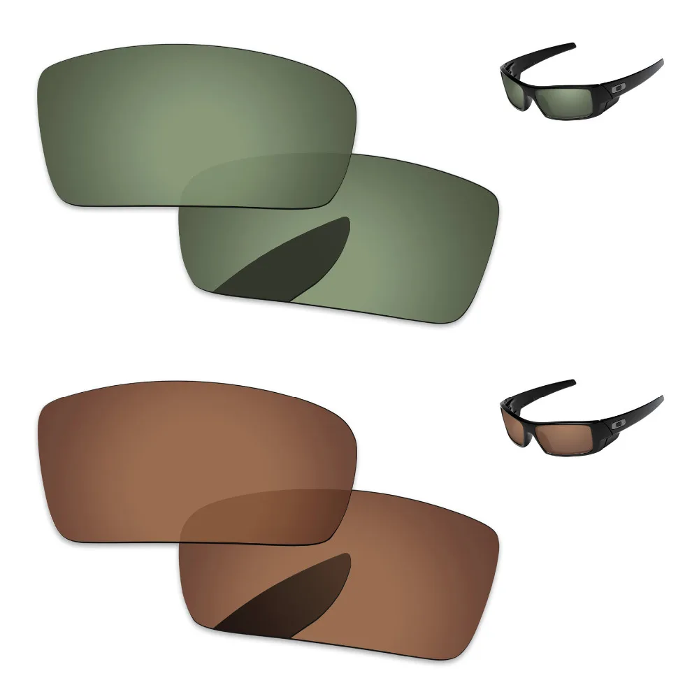 

Медь коричневый и зеленый черный 2 пары Поляризованные Сменные линзы для солнцезащитных очков Gascan оправа 100% UVA & UVB защита