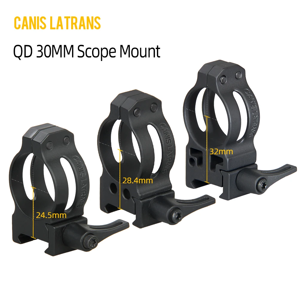 

Canis Latrans tactical airsoft accessories Quick dismantling rifle scopes mounts QD 30mm scope mount for 21.2mm rails mount
