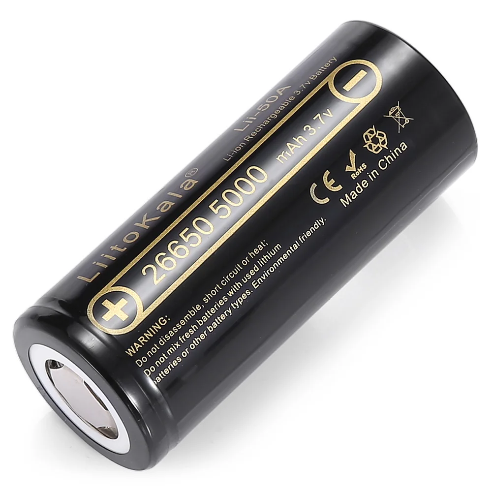 100pcs LiitoKala lii-50A 26650 5000mah lithium battery 3.7V 5000mAh 26650 rechargeable battery 26650-50A suitable for flashligh
100pcs LiitoKala lii-50A 26650 5000mah lithium battery 3.7V 5000mAh 26650 rechargeable battery 26650-50A suitable for flashligh