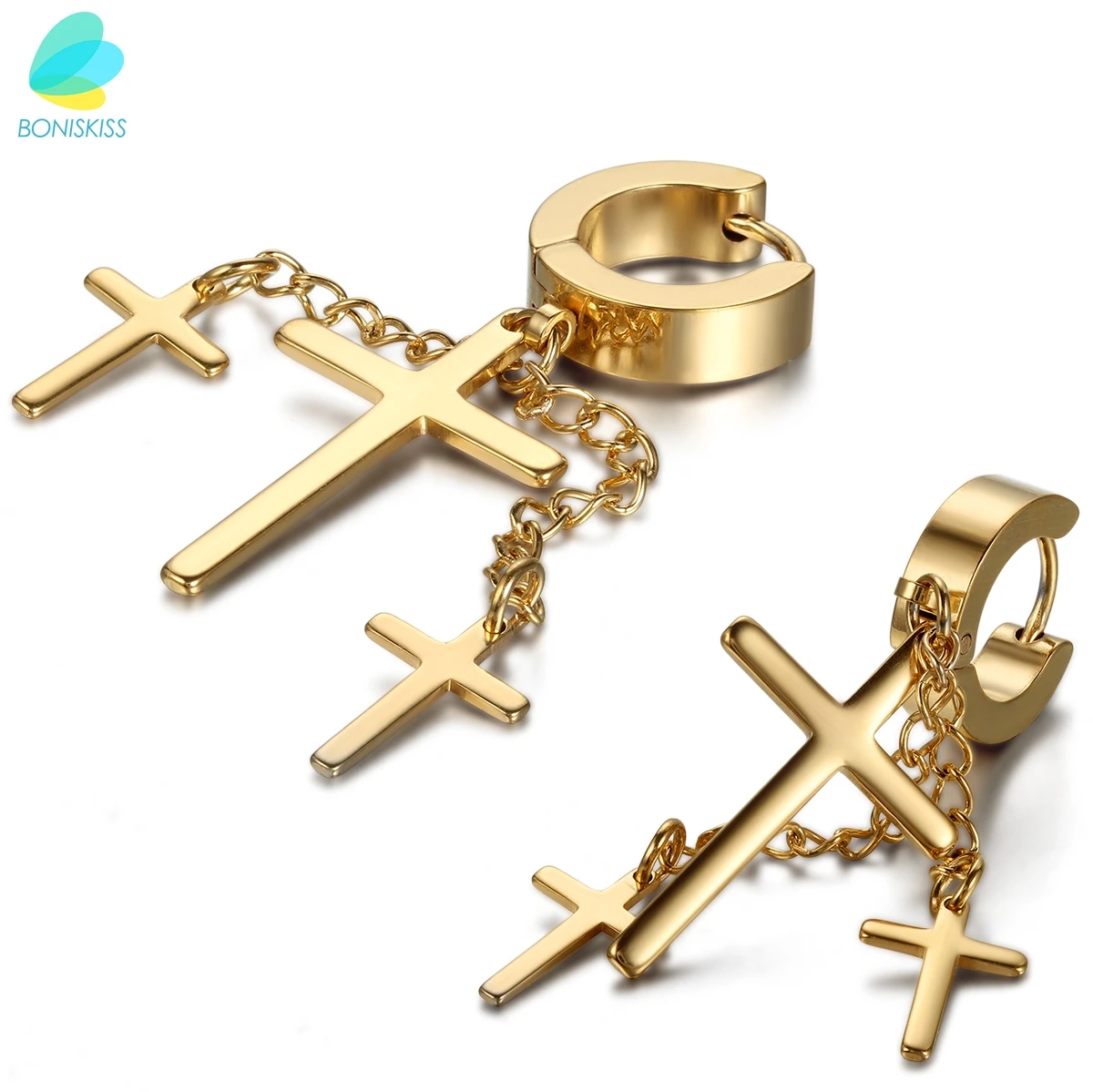 BONISKISS 2020 Women Fashion Earring Unisex Vintage Stainless Steel Cross Dangle Earrings Men Cross Women Hoop Earrings Jewelry
BONISKISS 2020 Women Fashion Earring Unisex Vintage Stainless Steel Cross Dangle Earrings Men Cross Women Hoop Earrings Jewelry