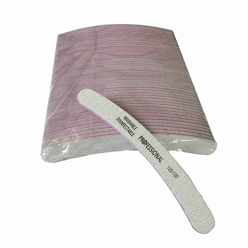 100pcs/lot Curved Gray Nail File Professional Emery Board Nail File 100/100 Double-sided Nailfile Nail Art Tips Manicure Tool
100pcs/lot Curved Gray Nail File Professional Emery Board Nail File 100/100 Double-sided Nailfile Nail Art Tips Manicure Tool