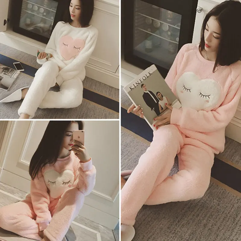 New Winter Autumn Women Pajama O-neck Sweatshirts+ Pants Sets Cartoon Warm Sleepwear Fleece Soft Sleep Suits Homewear Mujer #50
New Winter Autumn Women Pajama O-neck Sweatshirts+ Pants Sets Cartoon Warm Sleepwear Fleece Soft Sleep Suits Homewear Mujer #50