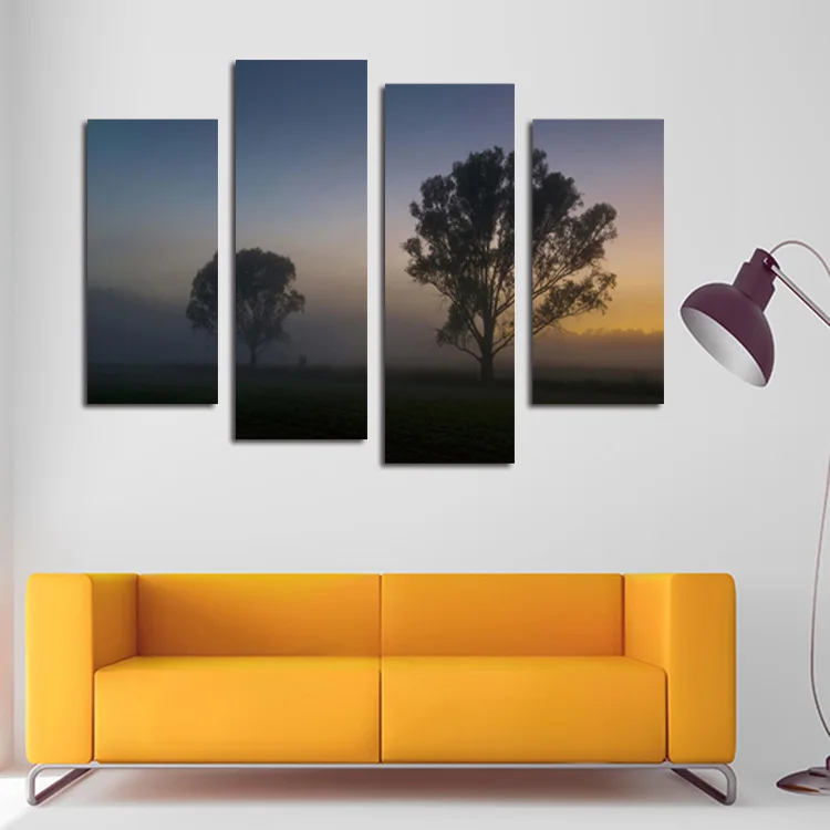 4 Pieces/Set Frameless Painting Fields and Trees Landscape Picture Painting On Canvas Gray Color Living Room Wall Decor
4 Pieces/Set Frameless Painting Fields and Trees Landscape Picture Painting On Canvas Gray Color Living Room Wall Decor