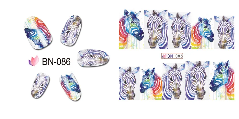 12 упаковок наклейки для ногтей тигр леопард Зебра|nail sticker|nail pattern stickerpattern nail stickers |