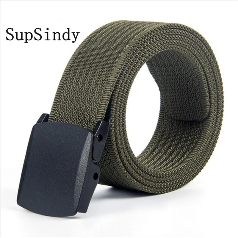 SupSindy POM Automatic Buckle Nylon Men Belt for jeans Nylon tactical belt Military Canvas Belts High Quality Strap Black 120cm
SupSindy POM Automatic Buckle Nylon Men Belt for jeans Nylon tactical belt Military Canvas Belts High Quality Strap Black 120cm