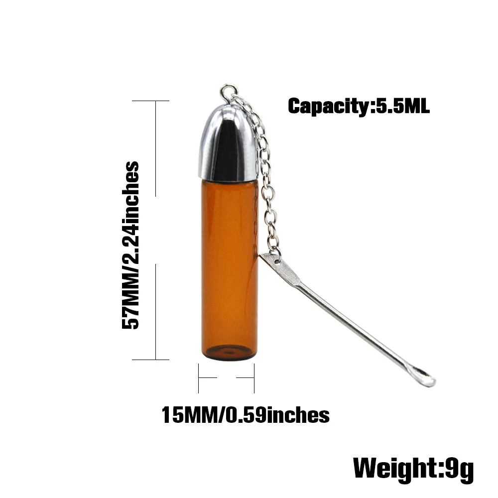 5Pcs 36mm/57mm/72mm Clear/brown Bottle With Ear Spoon Glass Bottle Pill Box Oil Jar Storage Rocket Snuff Snorter
5Pcs 36mm/57mm/72mm Clear/brown Bottle With Ear Spoon Glass Bottle Pill Box Oil Jar Storage Rocket Snuff Snorter