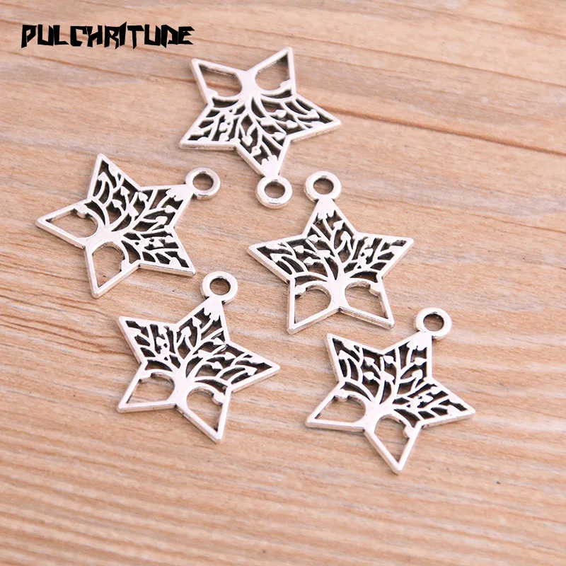 20pcs 21*23mm Antique Silver color Color Metal Zinc Alloy Pentagram Tree Charms Fit Jewelry Pendant Charms Makings
20pcs 21*23mm Antique Silver color Color Metal Zinc Alloy Pentagram Tree Charms Fit Jewelry Pendant Charms Makings