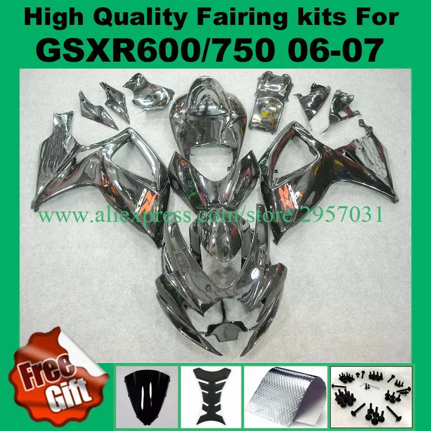 100%NEW K6 K7 Fairing kits for SUZUKI 06 07 GSXR600 GSXR750 2006 2007 fairings GSX-R600 GSX-R750 06 07 Black bodywork
100%NEW K6 K7 Fairing kits for SUZUKI 06 07 GSXR600 GSXR750 2006 2007 fairings GSX-R600 GSX-R750 06 07 Black bodywork