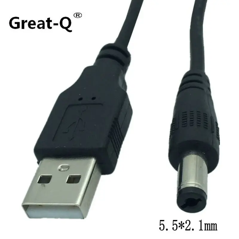 Great Q 10 шт USB 2 0 штекер для 5 мм x 1 DC удлинитель сотового телефона ТВ 25 см м