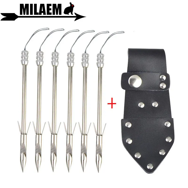 6pcs Archery Fishing Arrow Tips Fishing Broadheads Fishing Darts With Waist Bag Slingshot Catapult Hunting Shooting Accessories
6pcs Archery Fishing Arrow Tips Fishing Broadheads Fishing Darts With Waist Bag Slingshot Catapult Hunting Shooting Accessories