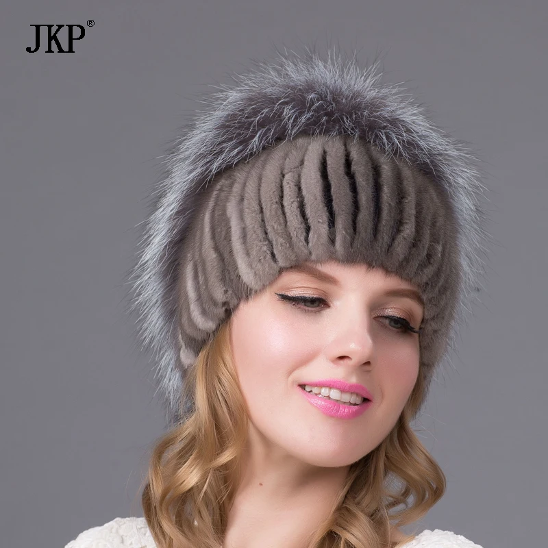 Russia winter hats for women fashion genuine mink fur hat with whole silver fox fur top Cap
Russia winter hats for women fashion genuine mink fur hat with whole silver fox fur top Cap