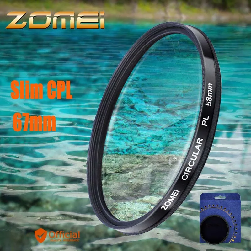 Zomei 67mm Ultra Slim AGC Glass PRO CPL Circular Polarizing Polarizer Camera Lens Filter for Canon Nikon Pentax Sony Fuji DSLR
Zomei 67mm Ultra Slim AGC Glass PRO CPL Circular Polarizing Polarizer Camera Lens Filter for Canon Nikon Pentax Sony Fuji DSLR