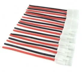 5 Pairs*16AWG Silicone Wire/Silicone Cable L100mm with Tamiya Anode and Cathode Connectors
5 Pairs*16AWG Silicone Wire/Silicone Cable L100mm with Tamiya Anode and Cathode Connectors