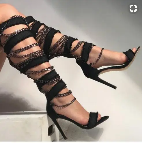Новые модные черные/синие сапоги до колена из PU искусственной кожи с ремешком женская обувь с острым носком на тонком каблуке, украшенная це...
Новые модные черные/синие сапоги до колена из PU искусственной кожи с ремешком женская обувь с острым носком на тонком каблуке, украшенная це...