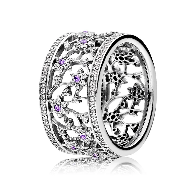 Spring Collection 925 Sterling Silver Women Finger Ring Forget Me Not Purple Clear CZ Ring For Female Fashion Jewelry
Spring Collection 925 Sterling Silver Women Finger Ring Forget Me Not Purple Clear CZ Ring For Female Fashion Jewelry