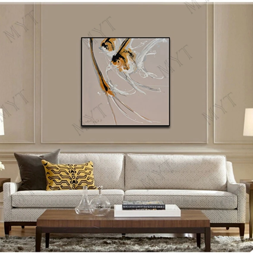 100% Handpainted Oil Painting Abstract animal gold fishes Picture on Canvas Wall Art picture for living room Home Decor unframed
100% Handpainted Oil Painting Abstract animal gold fishes Picture on Canvas Wall Art picture for living room Home Decor unframed