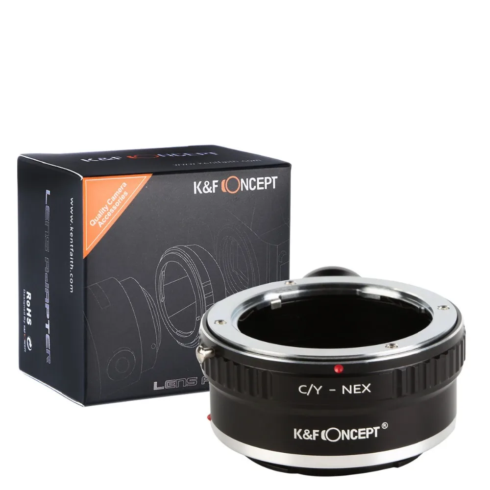

K&F CONCEPT Lens Mount Adapter Ring with Tripod for Contax/Yashica (c/y or cy) Lens to for Sony NEX Camera NEX NEX3 NEX5 NEX7