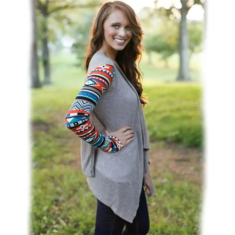European Knitting Coat Nice Autumn/Winter Long Sleeve Totem Irregular Color Matching Cardigan
European Knitting Coat Nice Autumn/Winter Long Sleeve Totem Irregular Color Matching Cardigan