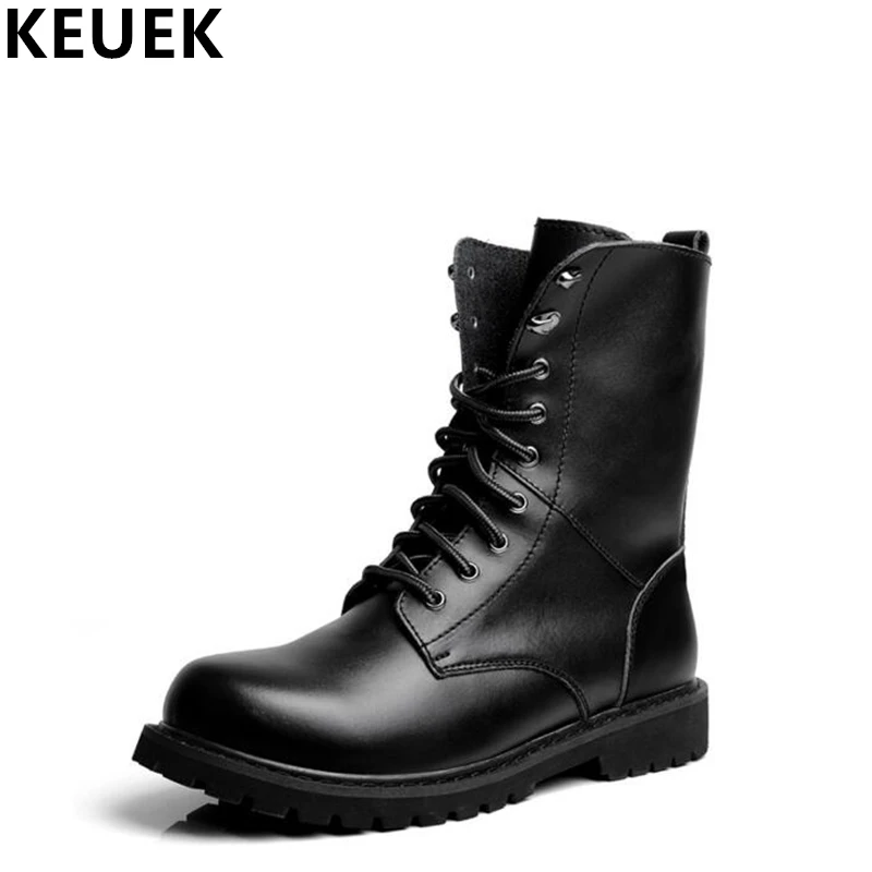 Autumn Winter Men Motorcycle boots Genuine leather Lace-Up Male boots British style Mid-Calf boots Black Brown 033
Autumn Winter Men Motorcycle boots Genuine leather Lace-Up Male boots British style Mid-Calf boots Black Brown 033