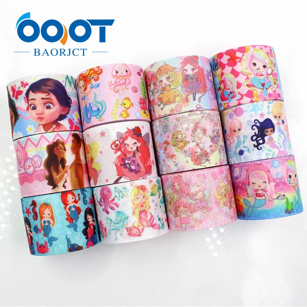 OOOT BAORJCT G 18517 210 38 мм 10 ярдов Мультяшные ленты термопечать grosgrain Свадебные