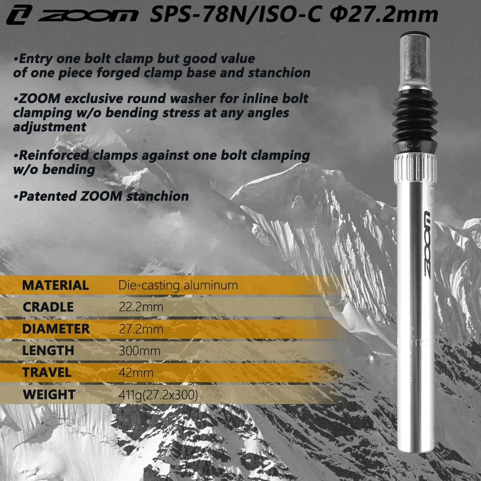 2019 New Zoom Bike Seatpost Hydraulic Suspension 40mm Travel 27.2 30.9 31.6mm Seat Post 355mm Alloy for MTB Road bike saddle
2019 New Zoom Bike Seatpost Hydraulic Suspension 40mm Travel 27.2 30.9 31.6mm Seat Post 355mm Alloy for MTB Road bike saddle
