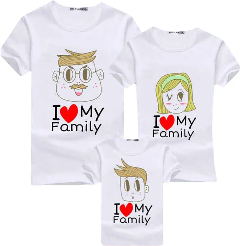 I Love My Family Cartoon Print Cotton T-shirt Family Look Outfit Dad Mom Kids Parentage Clothes Tee Shirts Sweathearts Tops Gift
I Love My Family Cartoon Print Cotton T-shirt Family Look Outfit Dad Mom Kids Parentage Clothes Tee Shirts Sweathearts Tops Gift