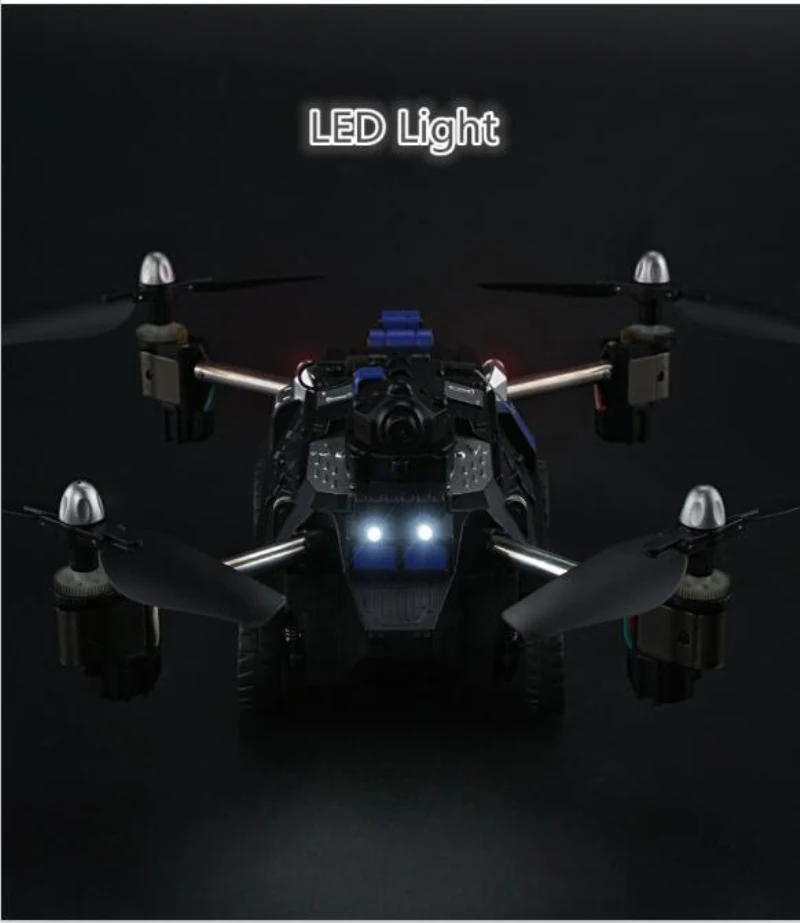 Amphibious 2 IN 1 WIFI FPV RC Drone/Tank Air And Ground Mode Headless Mode High Lock quadcopter with 720P Camera vs Q353
Amphibious 2 IN 1 WIFI FPV RC Drone/Tank Air And Ground Mode Headless Mode High Lock quadcopter with 720P Camera vs Q353