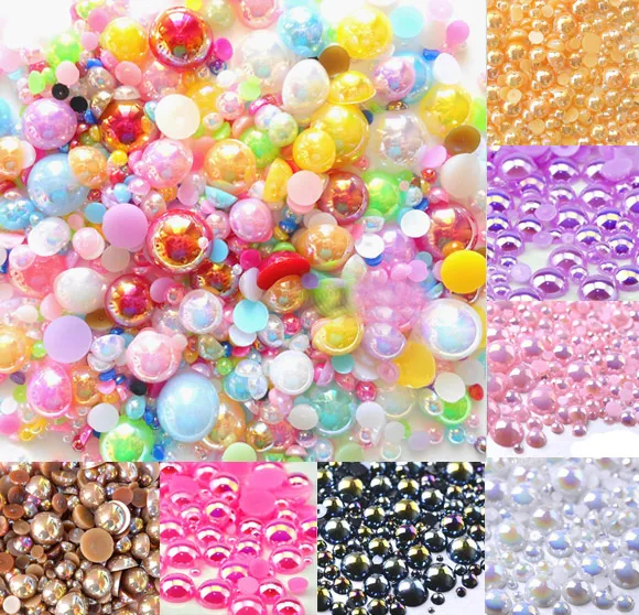 500Pcs Mixed 2-10mm Colorful AB Half Round Pearl Beads Craft Cabochon Scrapbook Decoration Flatback Nail Art Garment Beads DIY
500Pcs Mixed 2-10mm Colorful AB Half Round Pearl Beads Craft Cabochon Scrapbook Decoration Flatback Nail Art Garment Beads DIY