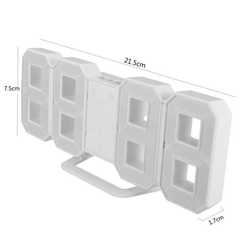 MOSEKO Electronic LED Digital Alarm Clock Modern Wall Desk Table 3D Clock with Dimmable Nightlight, Snooze, Auto Memory
MOSEKO Electronic LED Digital Alarm Clock Modern Wall Desk Table 3D Clock with Dimmable Nightlight, Snooze, Auto Memory