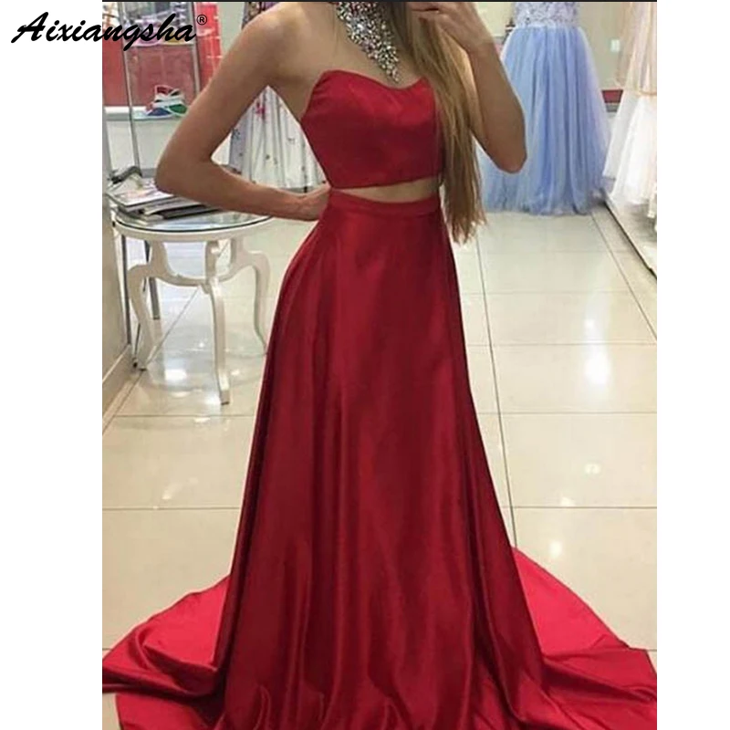 Satin Evening Dress Sweetheart Sexy Two Pieces Robe De Soiree Sleeveless Backless Abiye Gece Elbisesi Long Formal robe de soiree
Satin Evening Dress Sweetheart Sexy Two Pieces Robe De Soiree Sleeveless Backless Abiye Gece Elbisesi Long Formal robe de soiree