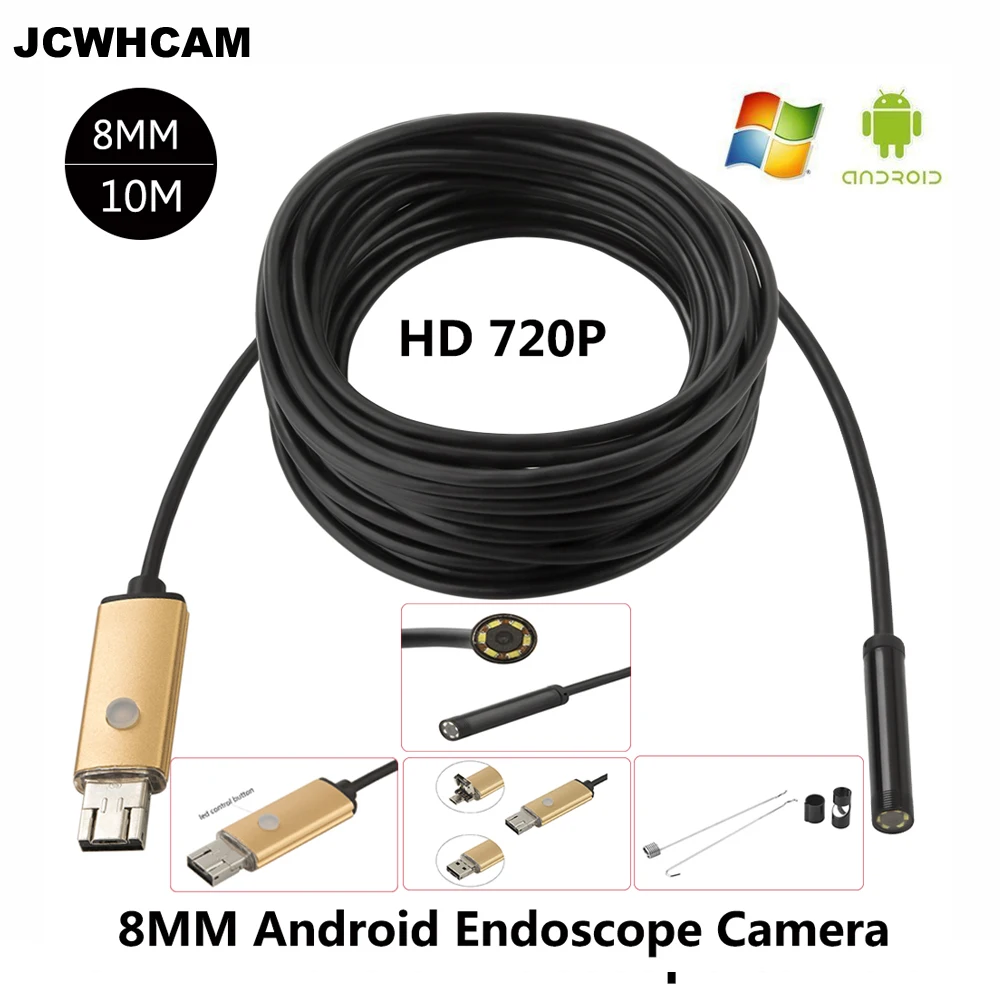 Эндоскоп JCWHCAM, 8 мм, ПК, USB, Android, HD 720P, 10 м, USB-эндоскоп, камера для осмотра, 6 светодиодов, 2 в 1, камера для Android
Эндоскоп JCWHCAM, 8 мм, ПК, USB, Android, HD 720P, 10 м, USB-эндоскоп, камера для осмотра, 6 светодиодов, 2 в 1, камера для Android
