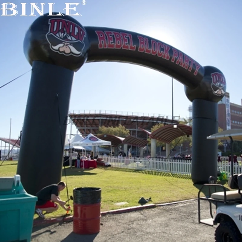 Customized 8mW party props special black inflatable arch with printings advertising archway for sale
Customized 8mW party props special black inflatable arch with printings advertising archway for sale