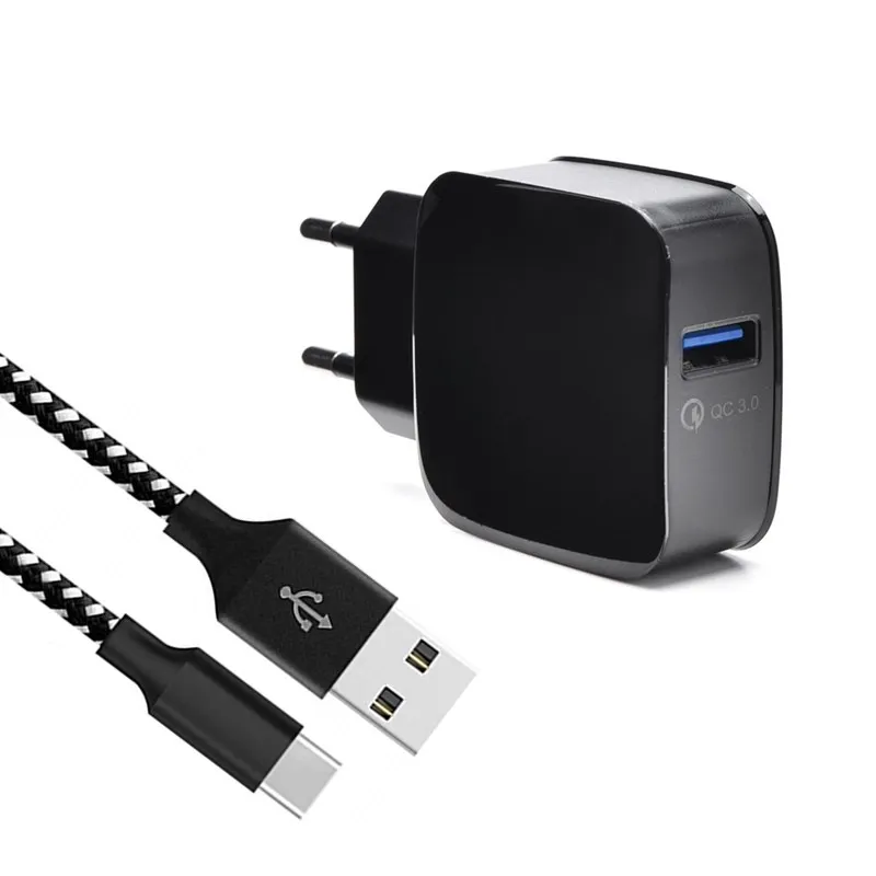 1 м Тип-C QC Quick Charge 3 0 USB Зарядное устройство кабель для Oneplus 6 T huawei Nova 4 P30 samsung S10 lite