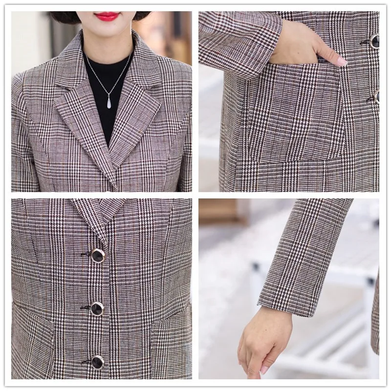 UHYTGF Spring Woman's Trench Coats Female Casual 5XL Plus size Trench Coat Women fashion Small suit Korean Plaid tops Coat X349
UHYTGF Spring Woman's Trench Coats Female Casual 5XL Plus size Trench Coat Women fashion Small suit Korean Plaid tops Coat X349