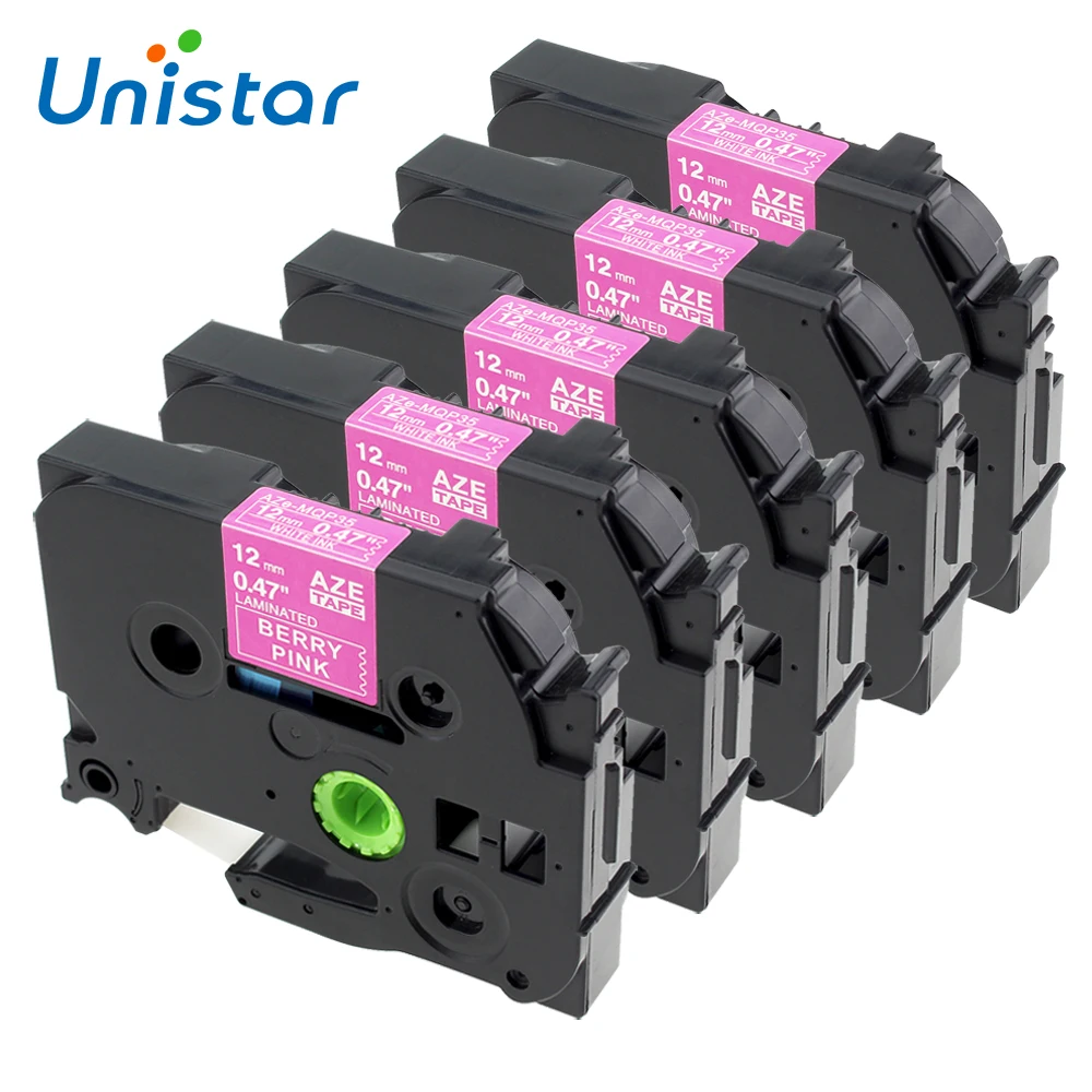 Unistar 5 шт./лот TZe-MQP35 TZ MQP35, ламинированная этикетка для Brother P-Touch, белая на ягодно-розовой, 12 мм * 5 м
Unistar 5 шт./лот TZe-MQP35 TZ MQP35, ламинированная этикетка для Brother P-Touch, белая на ягодно-розовой, 12 мм * 5 м