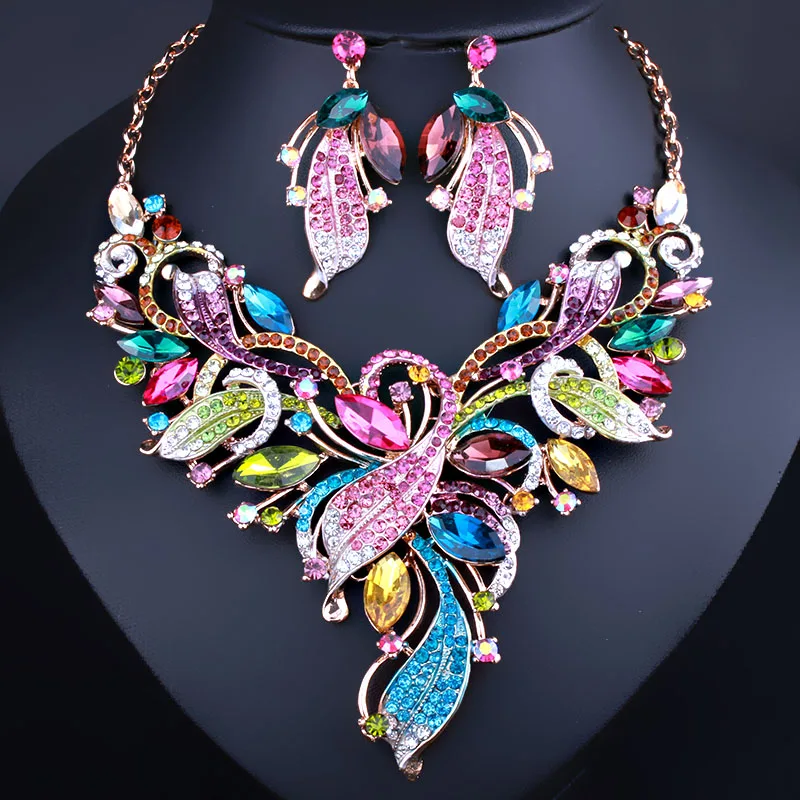 FARLENA Jewelry Hand painted leaf Necklace Earrings set for Women Bridal Wedding Party Fashion Crystal Rhinestones Jewelry sets
FARLENA Jewelry Hand painted leaf Necklace Earrings set for Women Bridal Wedding Party Fashion Crystal Rhinestones Jewelry sets