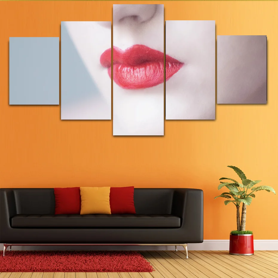 Red lip Makeup beauty 5 pieces HD prints canvas poster wall art painting artwork murals home decor modern picture dressing room
Red lip Makeup beauty 5 pieces HD prints canvas poster wall art painting artwork murals home decor modern picture dressing room