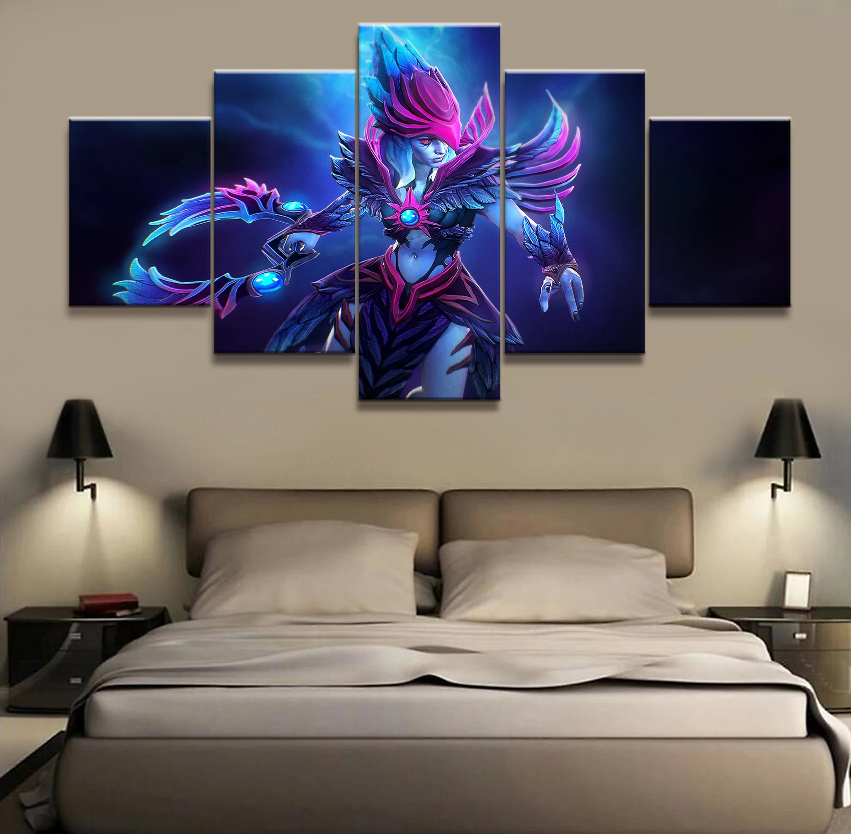 5 шт. HD картина DOTA2 видео игра плакат Настенная Наклейка картины с мстительным