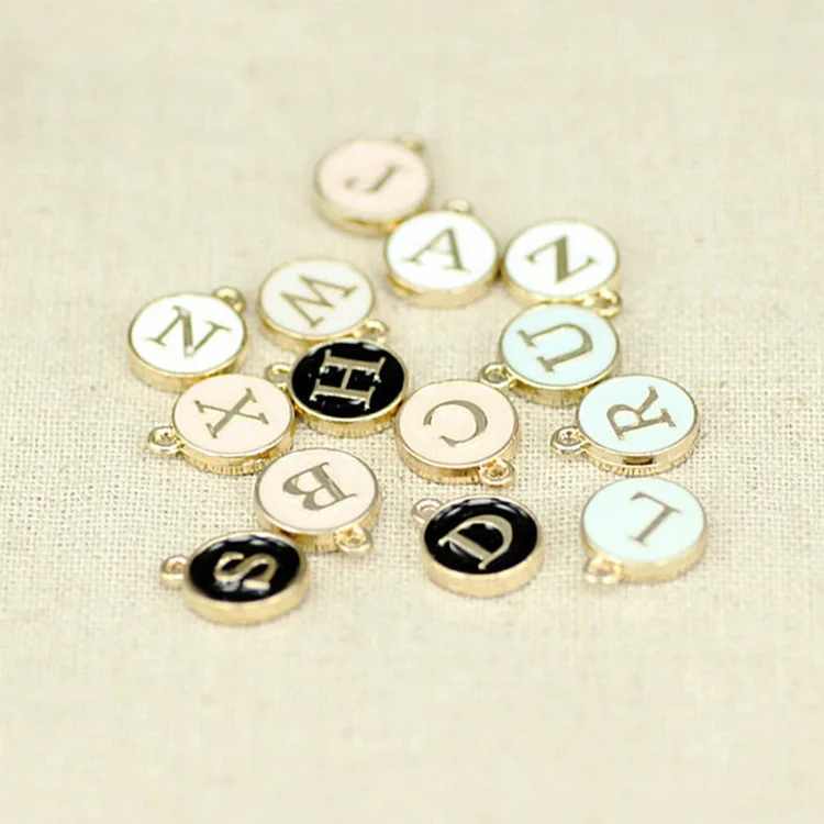26pcs 12*15mm Round Gold Enamel Alphabet Charms Color Capital Letter Beads Initial Pendants Alloy Jewelry Making Accessories DIY
26pcs 12*15mm Round Gold Enamel Alphabet Charms Color Capital Letter Beads Initial Pendants Alloy Jewelry Making Accessories DIY