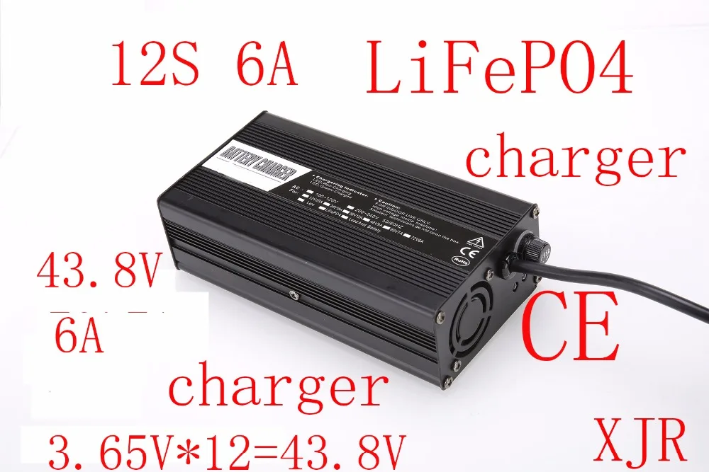 Зарядное устройство для 12S LiFePO4 аккумуляторов 43 8 в 6 А умное зарядное с поддержкой