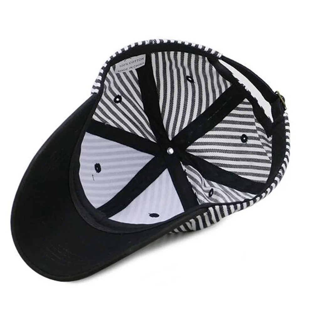 Полосатая Бейсболка Snapback кепка хип хоп облегающая Кепка головные уборы для