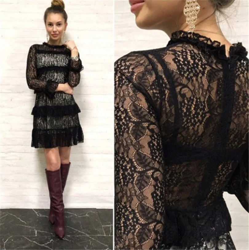 Vadim Ukraine Vestidos De Fiesta A-line Solid Full Ruffles Flare Sleeve Hot Sale Women Dress New Lace Round Lotus Leaf Female
Vadim Ukraine Vestidos De Fiesta A-line Solid Full Ruffles Flare Sleeve Hot Sale Women Dress New Lace Round Lotus Leaf Female