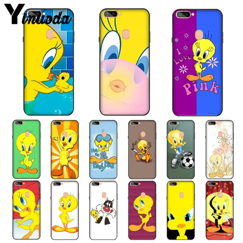 Yinuoda желтый мультяшный tweety bird TPU Мягкий силиконовый чехол для телефона OPPO R11S Plus R15